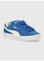 Kožené sneakers boty Puma Suede XL tmavomodrá barva, 395205