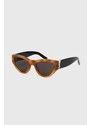 Sluneční brýle Saint Laurent dámské, hnědá barva, SL M94