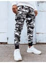 Dstreet Trendy maskáčové bílé jogger kalhoty