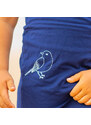 Tarua Dětské bambusové tričko s krátkým rukávem - námořnická s ptáčkem