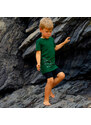Tarua Dětské bambusové tričko s krátkým rukávem - lesní s dinosaurem