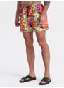 Ombre Men's swim shorts in lettering - multicolor