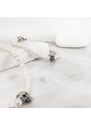 Manoki Pánský perlový náramek Aronne - lebka, chirurgická ocel