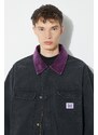 Džínová bunda Needles Lumberjack Coat pánská, černá barva, zimní, oversize, NS157