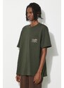 Bavlněné tričko Filson Embroidered Pocket zelená barva, s aplikací, FMTEE0042