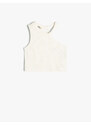 Koton Crop Undershirt One-Shoulder Round Neck Ribbed