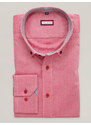Willsoor Pánská růžová košile slim-fit s šedými kontrastními detaily 16726