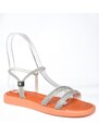 Fox Shoes P278807209 Orange Stone Detailed Women's Daily Sandals