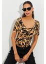 Cool & Sexy Women's Camel Patterned Blouse