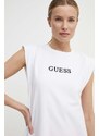 Bavlněné šaty Guess ATHENA bílá barva, mini, oversize, V4GK05 KC641