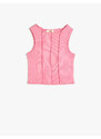 Koton Crop Singlets Thick Straps Ribbed Cotton