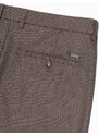 Ombre Clothing Pánské klasické chino kalhoty SLIM FIT - tmavě béžové V2 OM-PACP-0182