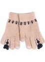 Yoclub Kids's Girls' Five-Finger Touchscreen Gloves RED-0075G-AA5F-002