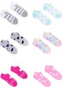 Yoclub Kids's Girls' Ankle Cotton Socks Patterns Colours 6-Pack SKS-0008G-AA00-004