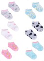 Yoclub Kids's Girls' Ankle Cotton Socks Patterns Colours 6-Pack SKS-0008G-AA00-003