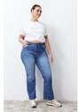 Trendyol Curve Light Blue More Sustainable High Waist Flare Jeans