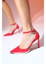 LuviShoes BOLEYN Women's Red Patent Leather Pointed Toe High Heel Shoes
