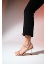 LuviShoes JASPER Women's Beige Stone Evening Shoes