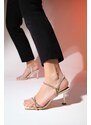 LuviShoes JASPER Women's Beige Stone Evening Shoes