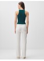 Jimmy Key Green Halter Neck Sleeveless Basic Undershirt