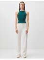 Jimmy Key Green Halter Neck Sleeveless Basic Undershirt