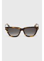 Sluneční brýle Saint Laurent dámské, hnědá barva