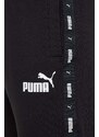 Tepláky Puma černá barva, s potiskem, 847388