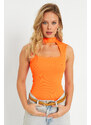 Cool & Sexy Women's Window Blouse Orange