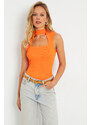 Cool & Sexy Women's Window Blouse Orange