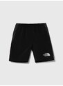 Dětské kraťasy The North Face REACTOR SHORT černá barva, nastavitelný pas