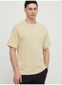 Bavlněné tričko The North Face béžová barva, s potiskem, NF0A87DD3X41