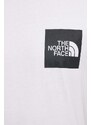 Bavlněné tričko The North Face M S/S Fine Tee bílá barva, s potiskem, NF0A87NDFN41