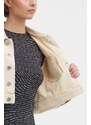 Džínová bunda Dkny dámská, béžová barva, přechodná, oversize, D2A4CX20