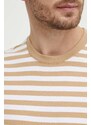 Bavlněné tričko Michael Kors béžová barva