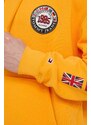 Bavlněná mikina Tommy Jeans Archive Games pánská, žlutá barva, s kapucí, s potiskem, DM0DM19544