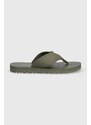 Žabky Calvin Klein Jeans THONG SANDAL SLIPON RP IN BTW pánské, zelená barva, YM0YM00943