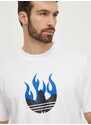 Bavlněné tričko adidas Originals bílá barva, s potiskem, IS2944