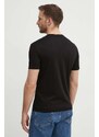 Bavlněné tričko Armani Exchange černá barva, s potiskem, 3DZTJG ZJBYZ