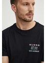 Bavlněné tričko Guess černá barva, s aplikací, M4GI30 I3Z14