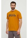 Tričko Fjallraven Lush Logo T-shirt žlutá barva, s potiskem, F12600219