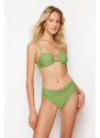 Trendyol Green Flat Bralet Bikini Top with Accessories