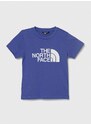 Dětské tričko The North Face EASY TEE fialová barva, s potiskem