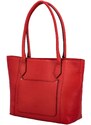 Dámská kožená kabelka přes rameno červená - Katana Peas červená