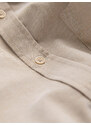 Ombre Men's REGILAR FIT cotton shirt with pocket - beige