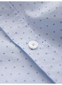 Ombre Clothing Pánská klasická bavlněná košile SLIM FIT s mikro vzorem - modrá V7 OM-SHCS-0156