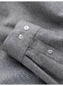 Ombre Clothing Pánská košile REGULAR FIT s kapsou - šedá melanž V3 OM-SHCS-0148