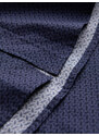 Ombre Clothing Pánská bavlněná vzorovaná košile SLIM FIT - tmavě modrá V6 OM-SHCS-0151