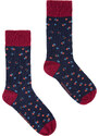 Pánské ponožky s barevnými puntíky Wittchen, vínovo-tmavěmodrá, bavlna