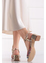 Bestelle Vícebarevné sandály na hrubém podpatku Renya
