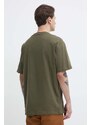 Bavlněné tričko Dickies zelená barva, s aplikací